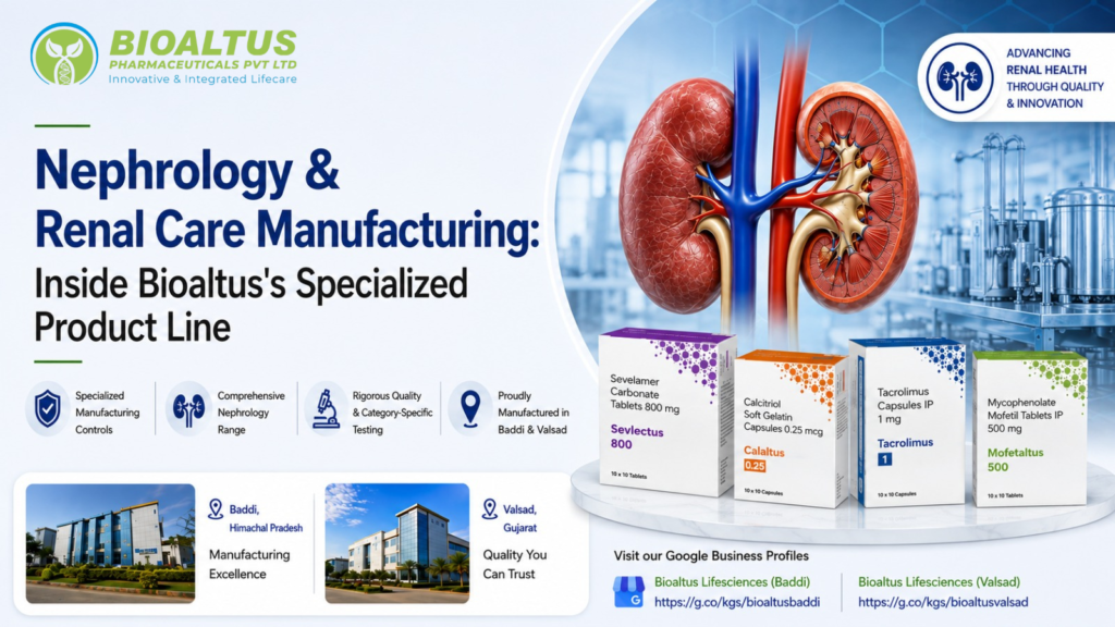 Nephrology pharma manufacturer India renal care infographic