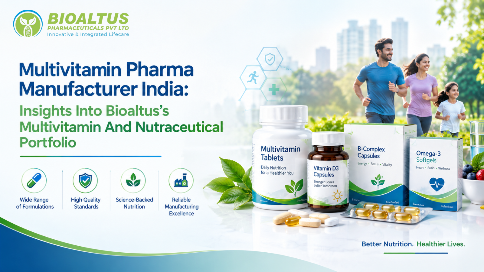 Multivitamin pharma manufacturer India nutraceutical infographic