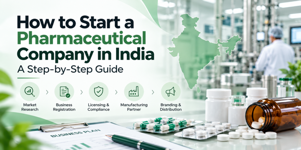How to start a pharmaceutical company in India with licensing, manufacturing and business planning
